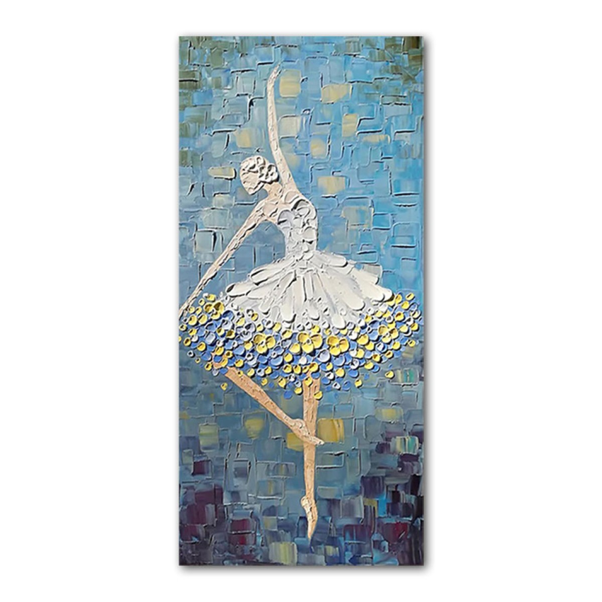 Ballerina 3d Heavy Textured Partial Oil Painting